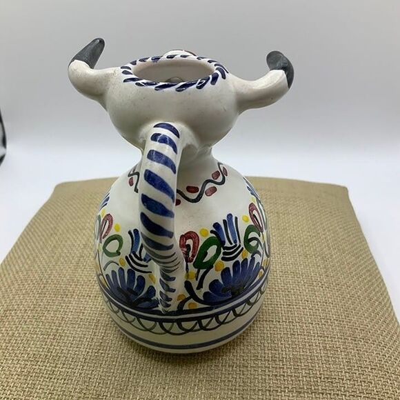 Cow Bull Spanish Art Pottery Ceramic Vintage Espania Spain Creamer - Picture 6 of 8